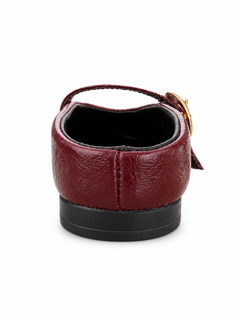 EVA MULE- Flats vino Mary Jane Punta Cuadrada