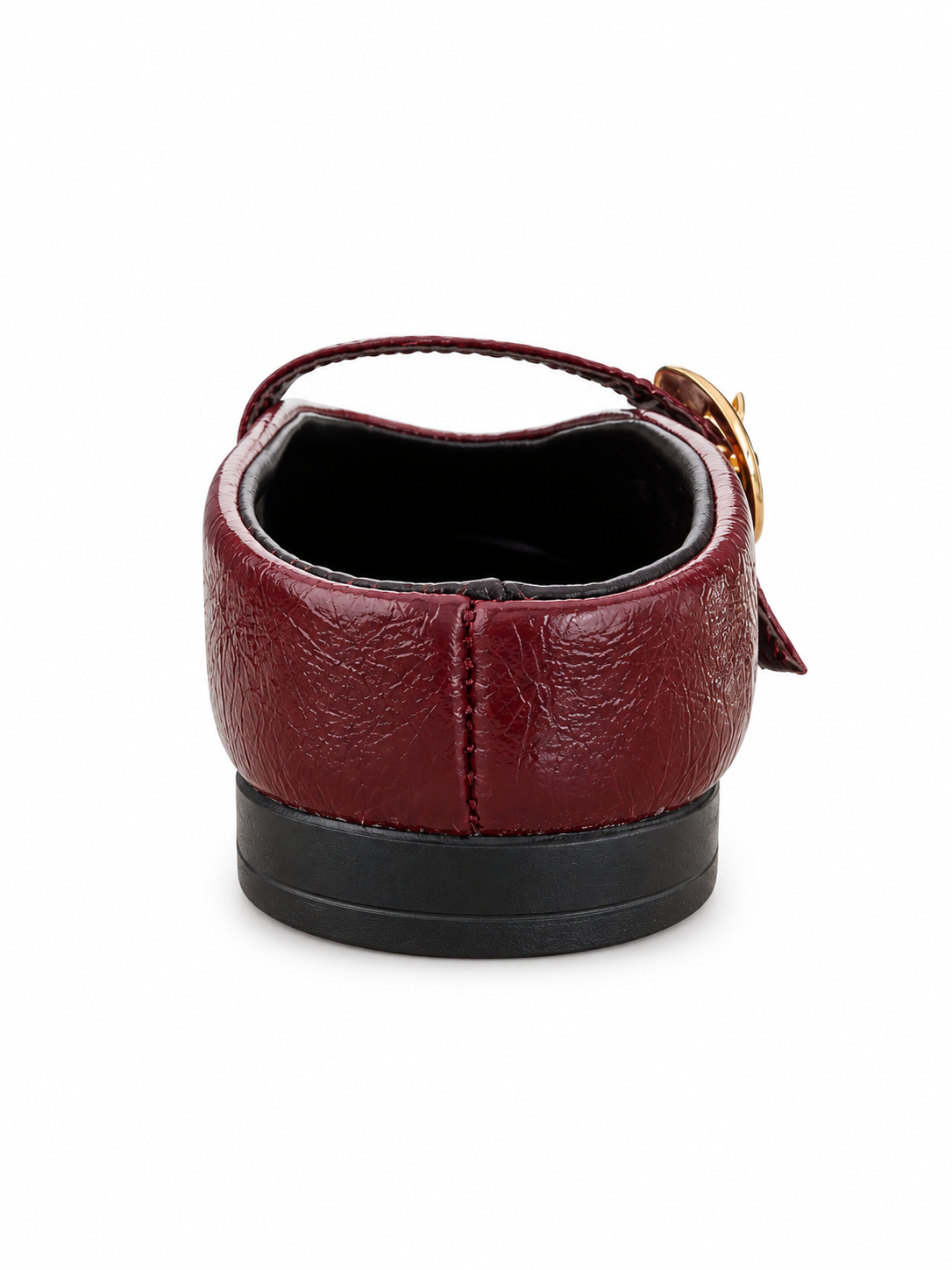 EVA MULE- Flats vino Mary Jane Punta Cuadrada