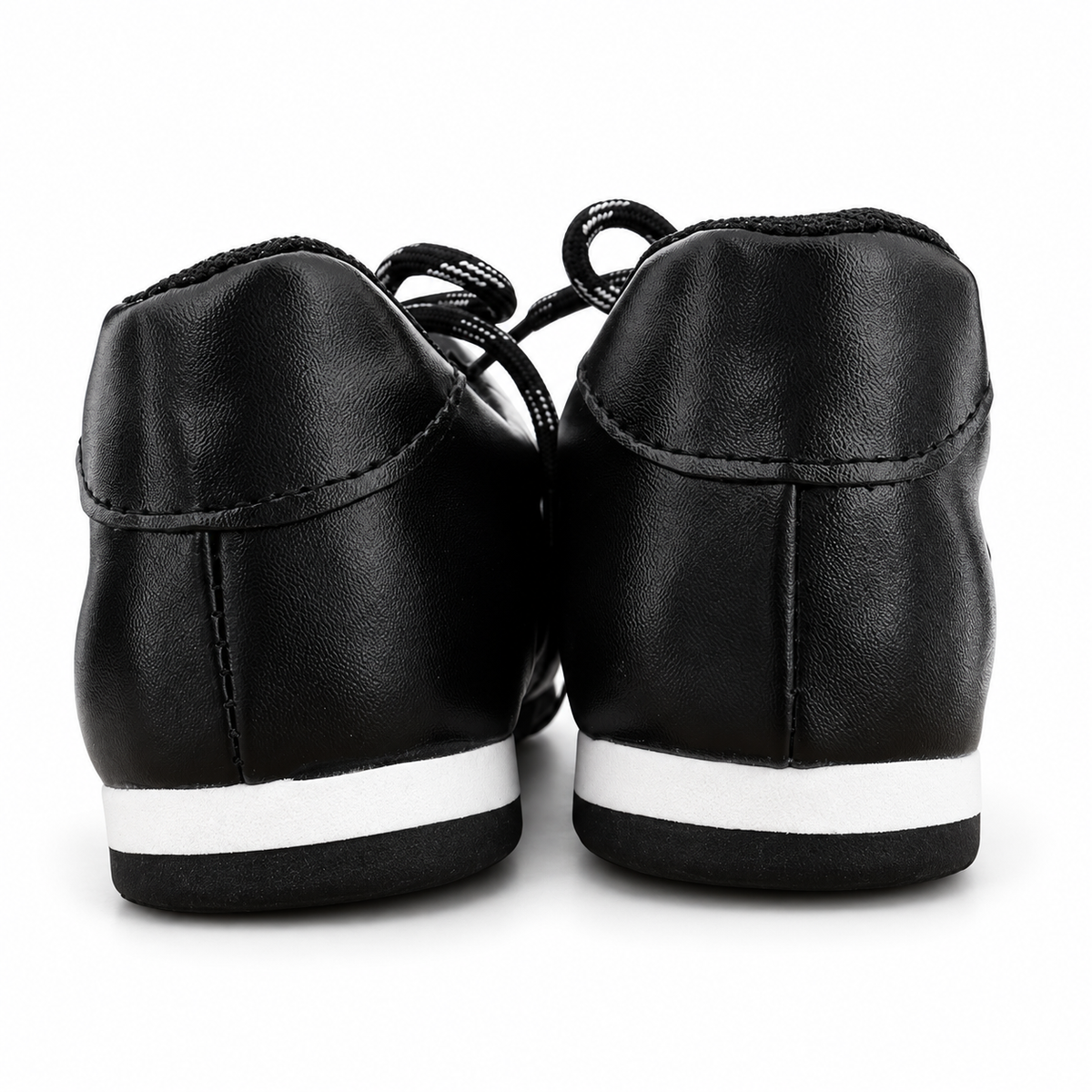 NAMPA Negro – Tenis Casuales de Napa Negra con Doble Agujeta