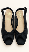 Slingback Capri Tejido — Negro