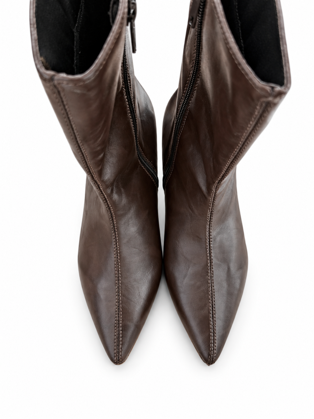 Botines de Cuña Punta Fina Makaria - Moka