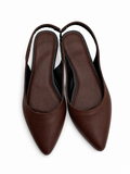 ROMA CHOCOLATE - Slingback de punta fina