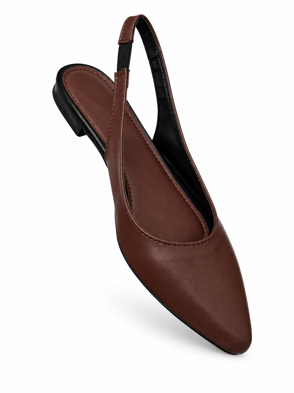 ROMA CHOCOLATE - Slingback de punta fina