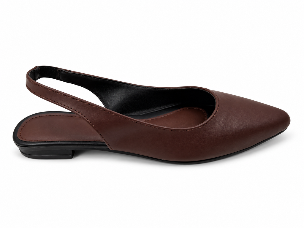 ROMA CHOCOLATE - Slingback de punta fina