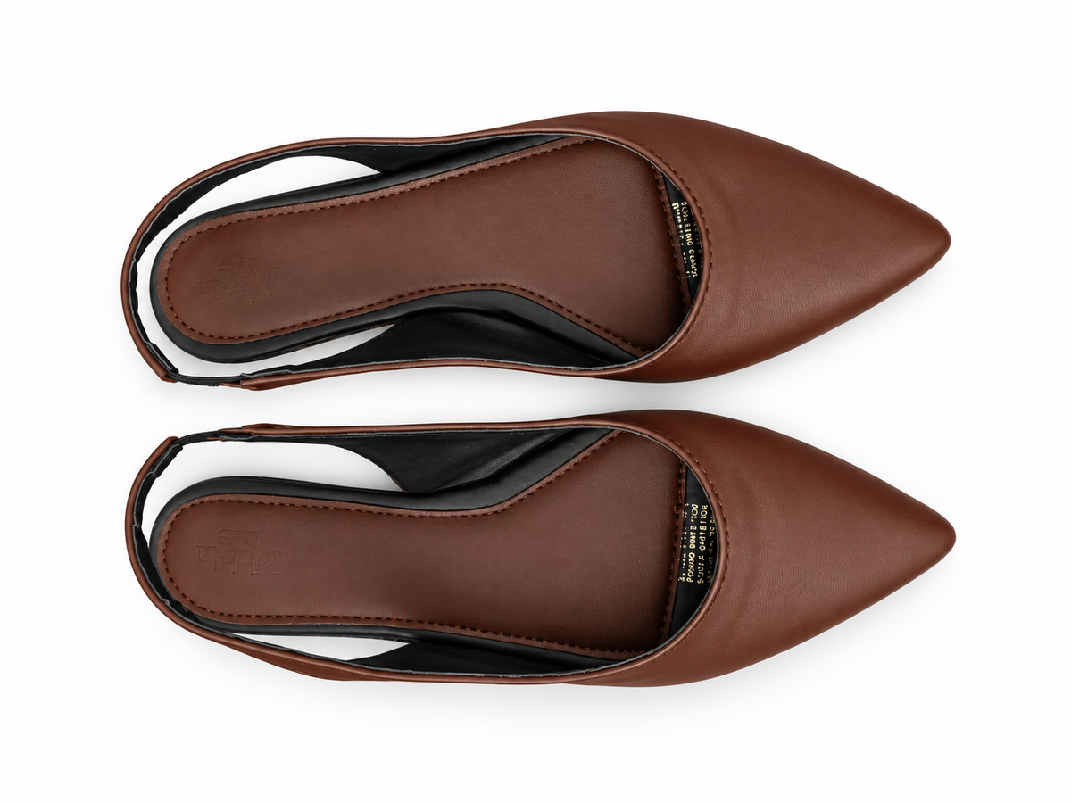 ROMA CHOCOLATE - Slingback de punta fina