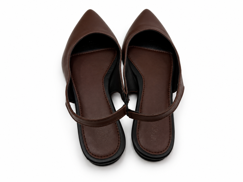 ROMA CHOCOLATE - Slingback de punta fina
