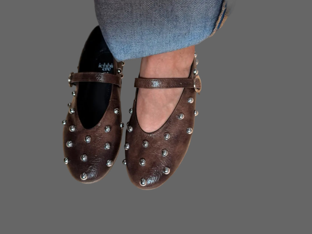 Mary Jane BERLIN Studded — Chocolate